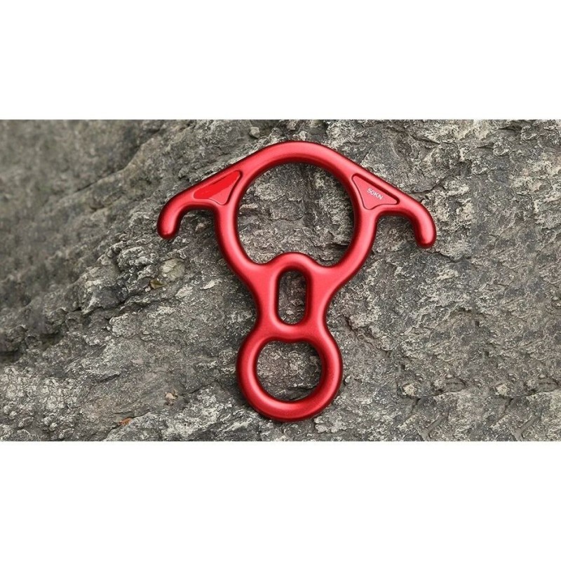 Rock climbing descender OX Horn 8 descend ring downhill eight ring with Bent-ear Rappelling Gear Belay Device Equipment 50NG