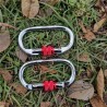 1 PCS O-SHAPED CARABINER SUPER STRENGTH STEEL SCREW LOCK PROTECTION CARABINER CLIP FOR CLIMBING HIKING YOGA HAMMOCK 25KN SAFETY