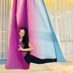 aerial yoga hammocks, anti gravity flying swing yoga studio training rope, carbine, 5-meter long yoga hammock