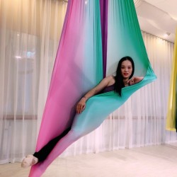 aerial yoga hammocks, anti gravity flying swing yoga studio training rope, carbine, 5-meter long yoga hammock