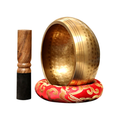 Nepal handmade Tibet Buddha sound bowl Yoga Meditation Chanting Bowl Brass Chime Handicraft music therapy Tibetan Singing Bowl