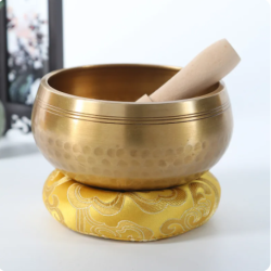 Nepal handmade Tibet Buddha sound bowl Yoga Meditation Chanting Bowl Brass Chime Handicraft music therapy Tibetan Singing Bowl