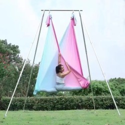 NEW 5m Aerial Yoga Hammock Set Gradient Style-2 Aerial silks Yoga Fitness Stretch Belt For GYM Indoor Yoga Studio