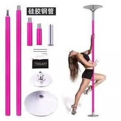 2m Aerial Flying Pole Portable Suspension Fitness Tube Hanging Rotary Silicone Steel Dancing Pole GYM Equipment for Bar Home