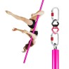 2m Aerial Flying Pole Portable Suspension Fitness Tube Hanging Rotary Silicone Steel Dancing Pole GYM Equipment for Bar Home