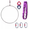 Rings Fitness Aerial Hoop 33"(85cm) 32mm Width for Yoga Exercises Aerial Lyra Hoops include Accessories