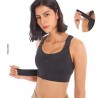 Shefit Velcro Adjustable Sports Bra Large Zipper Tank Top Fitness High Strength Shockproof Underwear