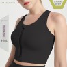 Maya non padded high-strength integrated shock-absorbing vest with chest cushion, front zipper sports bra, plus size yoga bra