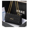 Nimnim chain bag, women's armpit bag, 2023 new trendy and fashionable pleated bag, high-end leather crossbody bag