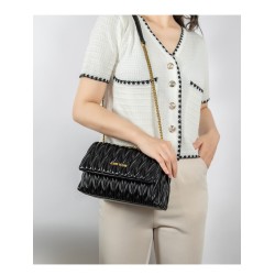 Nimnim chain bag, women's armpit bag, 2023 new trendy and fashionable pleated bag, high-end leather crossbody bag