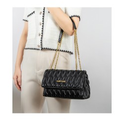 Nimnim chain bag, women's armpit bag, 2023 new trendy and fashionable pleated bag, high-end leather crossbody bag