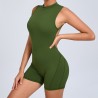 Hollow Backless Gym Bodycon Short Jumpsuit Playsuit Women One Piece Sport Outfit Yoga Romper Sexy Fitness Overalls Raises Butt