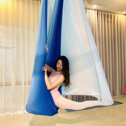 Multicolour 5 meters Aerial Anti-gravity Yoga Hammock Swing Flying Yoga Bed Bodybuilding Gym Fitness Equipment Inversion Trapeze