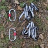 2 Pcs O-Shaped Carabiner Super Strength Steel Screw Lock Protection Carabiner Clip For Climbing Hiking Yoga Hammock 25KN Safety